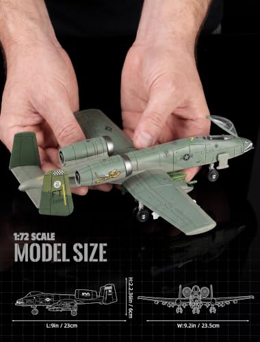 SEBUNAS 1:72 Scale A-10 Thunderbolt II Warthog Plastic Assembly Model Kit - color: 10.A-10 Green