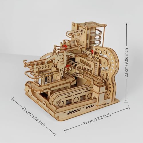 3D Wooden Puzzles for Adults - Marble Run Models Building Kit - Advanced Wooden Puzzle Kit - Mechanical Model Puzzles for Hobbyists-Desk Decor Creative Birthday Gifts for Men/Women