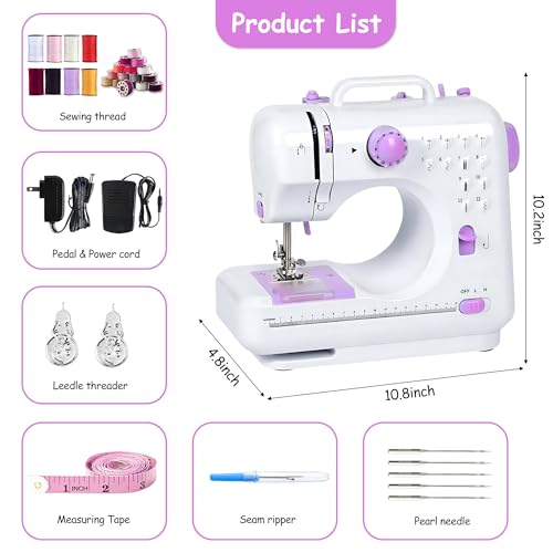 Flying Banana Portable Sewing Machine for Beginners, 12-Stitch Mini - style: Heavy Duty Pro Sew