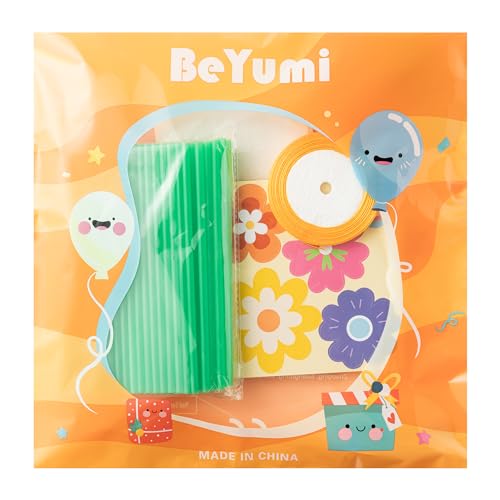 BeYumi Flower Bouquet Craft Kit - 24Pcs Mother's Day Flower Bouquet Craft for Kids Make Your Own Bunch of Flowers Teacher Appreciation Week DIY Thankful Gift Set School Classroom Home Fun Activities