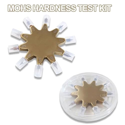 Mohs Hardness Tester, 1-10 Scratch Test Tool with Clear Storage Box