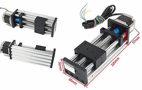 RATTMMOTOR EBX1605 200mm CNC Linear Stage Actuator+Nema23 Stepper Motor - color: 200mm
