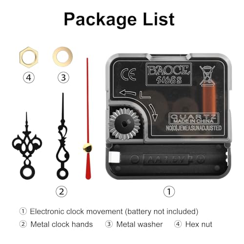 3D Printer DIY Clock Model Components Kit MH011, 4PCS - size: 4 Pcs