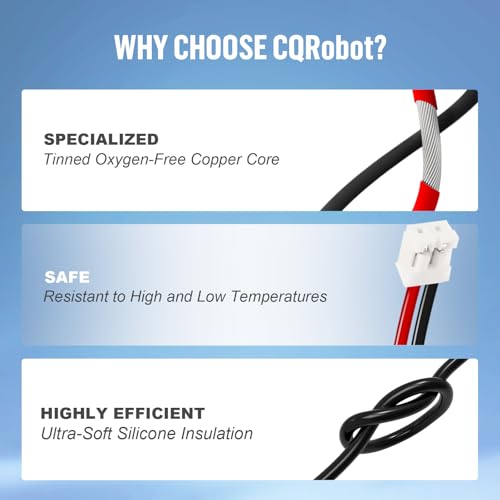 CQRobot JST PH2.0 2-Pin Wire-to-Board Silicone Female Connector Cable Kit - size: 2P, style: PH Cable