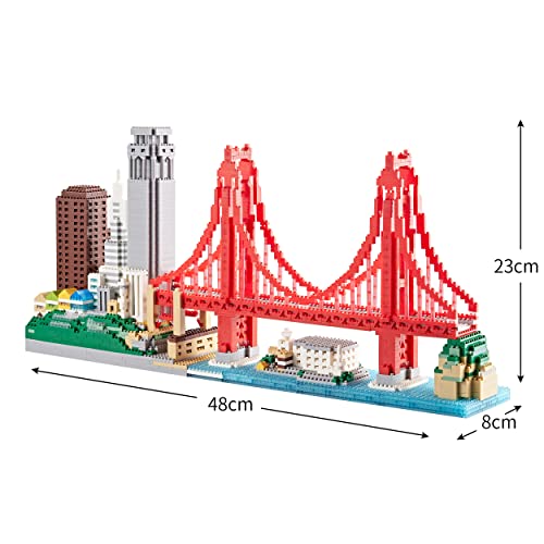 JXRLMB Micro Building Blocks Set for Adults Architecture Skyline Collection San Francisco 3574PCS - color: Big San Francisco