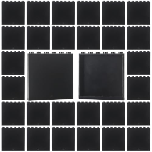 Panel 1x6x5 Bulk Pack 30 Pieces Wall Element Kit Window Flat Plates - color: Black