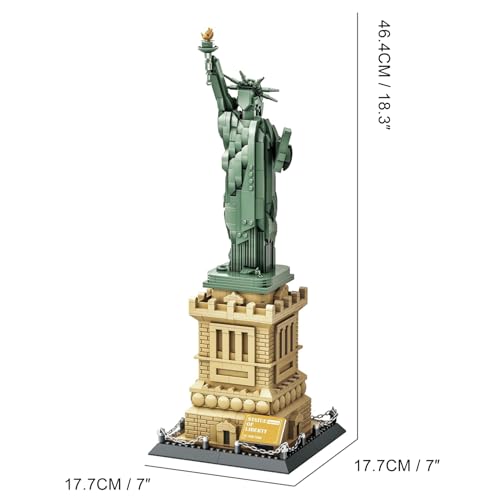 1577Pcs Statue of Liberty New York Building Set World Landmark Architecture Model Collectible Toy for Kids and Adults - color: Statue of Liberty