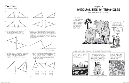 The Cartoon Guide to Geometry: A Humorous Mathematics Study Guide on Plane Geometry and Visual Proofs