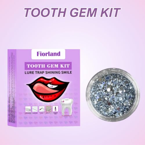 Fiorland Tooth Gem Kit, High-Shine Crystal, White - color: white