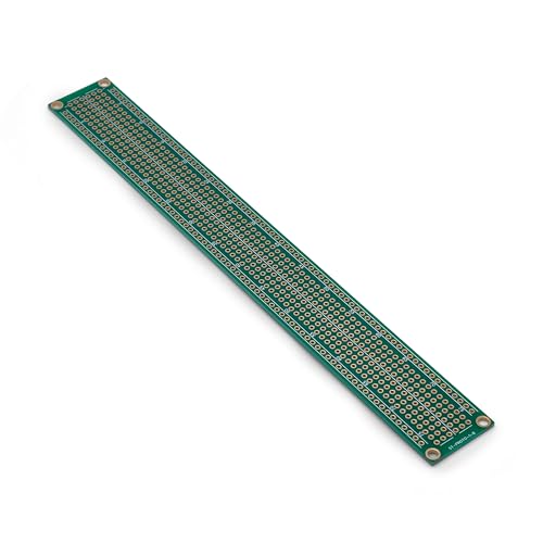 Double Sided ENIG Protoboard, Solderable Breadboard, Electronic Circuit Board for DIY Prototype Circuit, FR4, Plated Through Hole Solder Prototype Board, ST-PROTO-1-8 (1" x 8") - style: 1" x 8"