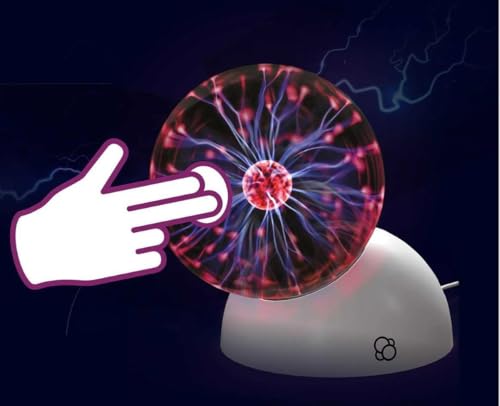 Thames & Kosmos The Plasma Ball Essential STEM Tool | Classic Scientific Device, Fresh 5-inch Glass Sphere, Interactive Electric Light Show | Explore Electricity, Matter, Energy, Small
