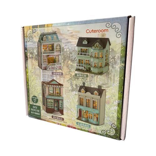 CUTEROOM DIY Miniature House Kit Wooden Craft Gift for Adult-Warm Manor