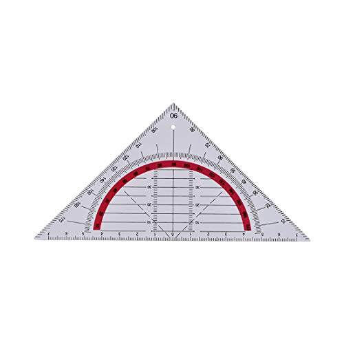 uxcell Triangle Ruler Square Set 90mm 45 Degrees Plastic Stationery Math Geometry 2pcs