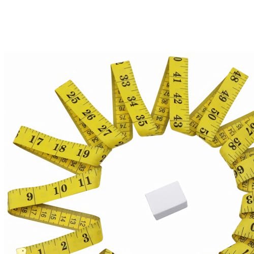 Tape Measure Soft Measuring Tape 60-Inch Double Scale Ruler Fabric Sewing Tailor Cloth Measurement Craft Supplies,5 Pack, 5 Color