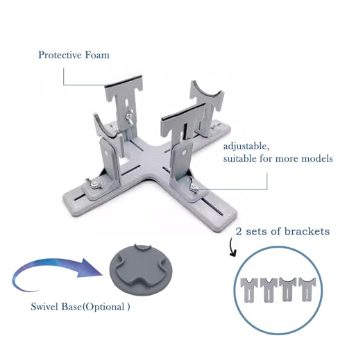 Stand for Model for Display Making and Painting,Model Work Stand,360 Degree Rotation,Tray for Part of 1/72, 1/48 (Silver) - color: Silver