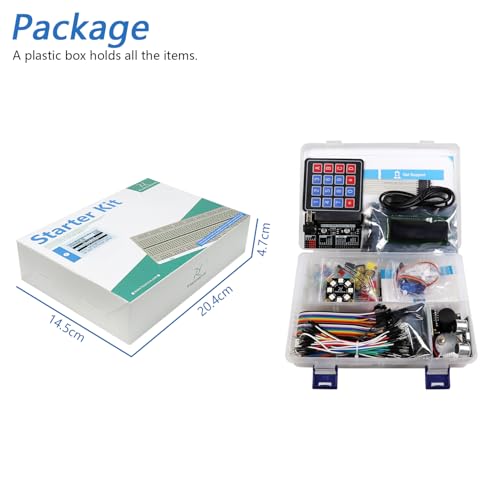 Freenove Ultimate Starter Kit for BBC Micro:bit (Not Included, Works with V1 & V2), 316-Page Detailed Tutorial, 224 Items, 44 Projects, Blocks and Python Code - color: Without micro:bit