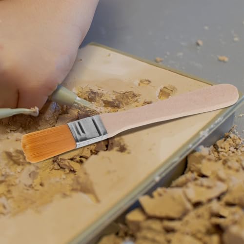 UPKOCH Archaeology Brush Set for Kids 10-piece Digging Tools Brush Kit with Soft Nylon Bristles and Wooden Handles Educational Excavation Tools for Science Learning and Archaeological Digging