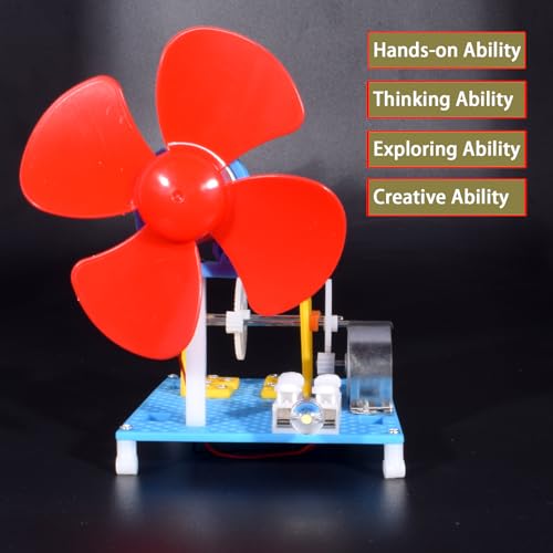 EUDAX DIY Dynamo Lantern Educational STEM Building Toy, Hand Cranked Power Generator,Generators Science Kit, Light Bulb Science Experiments Kits for Kids Age - size: Small