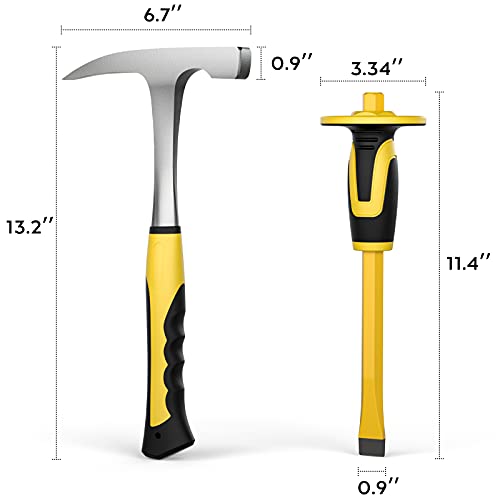 INCLY 5 PCS Geology Rock Pick Equipment Kit for Gold Mining & Prospecting