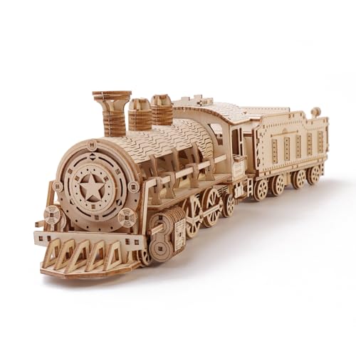 Luxury Steam Train 3D Wooden Puzzle for Adults - color: Luxury Steam Train