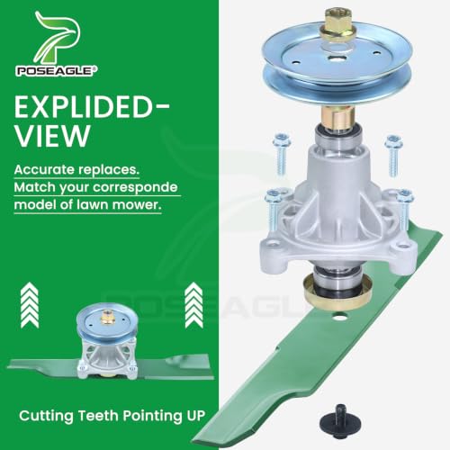 604214 Spindle Assembly - Hustler Raptor 52 Inch Deck Rebuild Kit - size: A20 3x604214 Spindle Kit