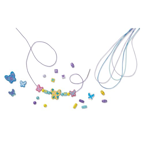 Melissa & Doug Created by Me! Butterfly Beads Wooden Bead Kit, 150+ Beads for Jewelry-Making - size: 1 Count, style: Butterflies