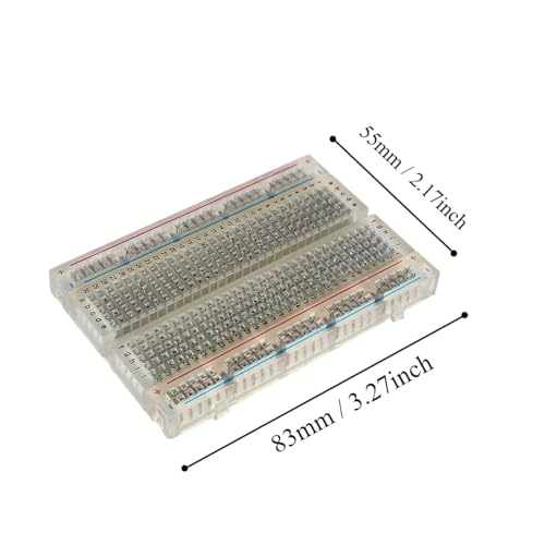 Breadboard Jumper Wires Kit Include 400 Tie Points Breadboards Male-Male 10CM 40Pin Jumper Wire - color: 400TieBreadboard-JpWire40Pin