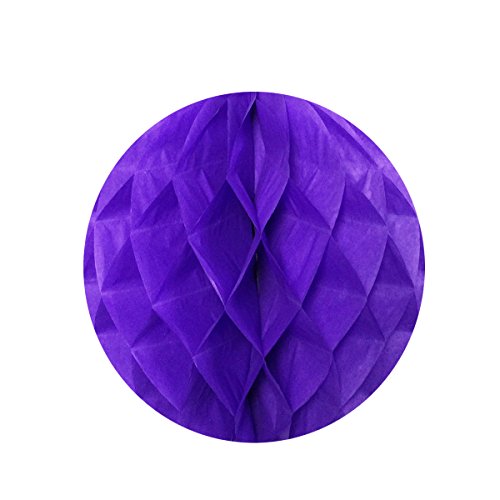 Wrapables 8" Set of 4 Tissue Honeycomb Ball Party Decorations for Weddings, Birthday Parties, Baby Showers, and Nursery Décor, Purple - color: Purple, Set of 4