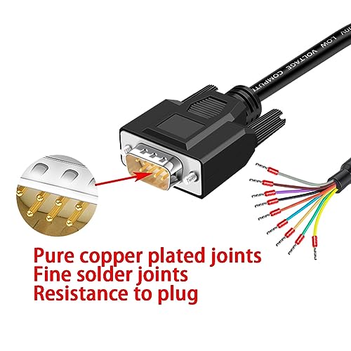 DB9 Male Solderless Breakout with 5Ft 24AWG Replacement Cable - style: Male