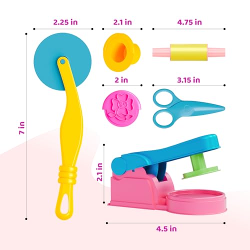 Dough Tools for Kids, 46Pcs Dough Toys Sets Playdough Accessories