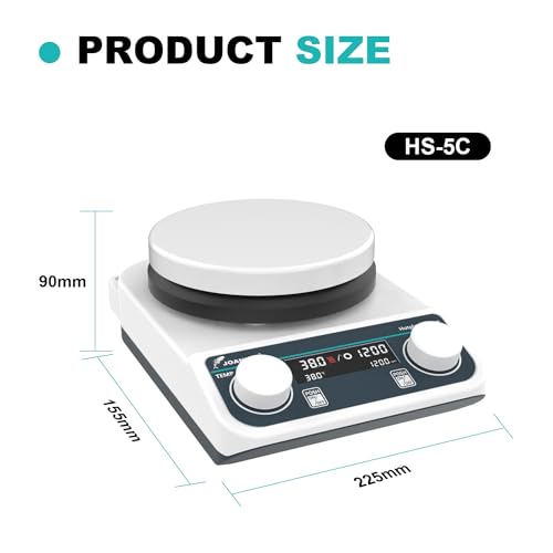 JOANLAB HS5C Magnetic Stirrer Hot Plate, 280°C, Digital, 3L - size: C
