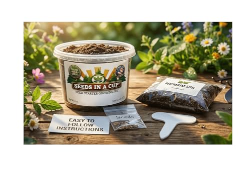Seeds In A Cup® Lilac Grow Kit | Complete Seed Starter Set for Purple Flowering Lilac Bush | Includes Planter, Nutrient-Rich Soil & Non-GMO Seeds | Indoor Gardening Gift | Eco-Friendly Plant Kit - style: Common Lilac (Syringa vulgaris )
