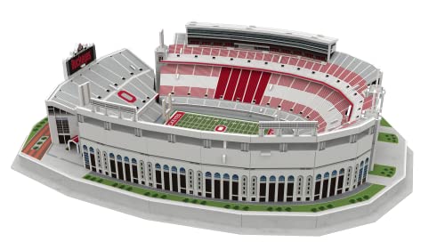 Pro Lion 3D Jigsaw Puzzle of Ohio Stadium Construction Building Kits - 77 Pieces | Ohio State Buckeyes Football Gifts for Boys, Adults, Men & Kids Aged 7+ | Puzzles Games Kit for Creative Fans - color: Scarlet, Gray