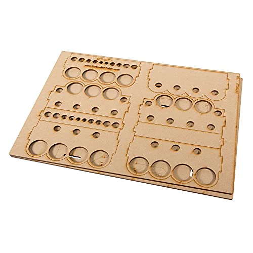 The Broken Token Modular Paint Half Rack w/ 26mm Holes - Multiple Organizer for Paint Bottles, Pots, and Brushes in Tiered Layout - Customize Your Pieces with Easy Organization & Access - style: 26mm Half