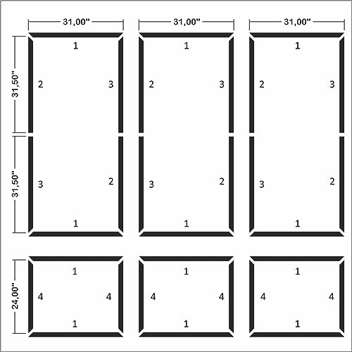 Birdeco Peel and Stick Wall Molding Kit, Self Adhesive Wainscoting Panels