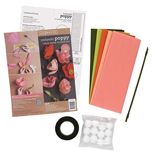 Lia Griffith LG40005 Crepe Paper Flower Kit, Icelandic Poppy, Sizes, Colors may vary 30 Count - style: Icelandic Poppy