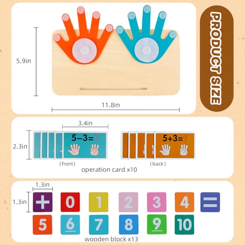 Preschool Learning Toys for Toddlers 3+ Years, Number Counting Block Toy