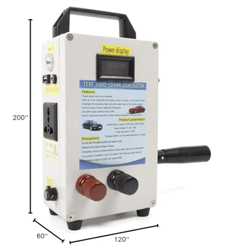 Portable Hand Crank Generator Emergency Power Supply Charger USB Output Camping Outdoor