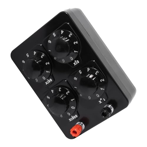 0-9999 Ohm Variable Resistor Box, Precision Adjustable Resistance for Physics Experiments Educational Tool with Low Zero Resistance