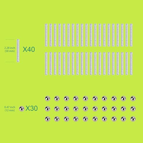 70pcs Magnetic Toys, 2.3" Building Sticks Set for Kids, Magnet Game, Silver