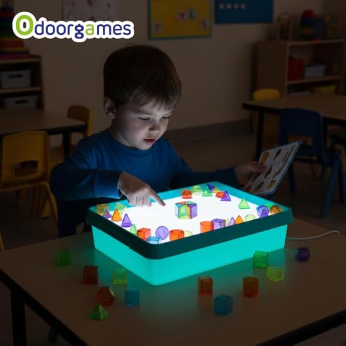 Light Box with 3D Shapes & Cards Set (Cyan) - style: Cyan