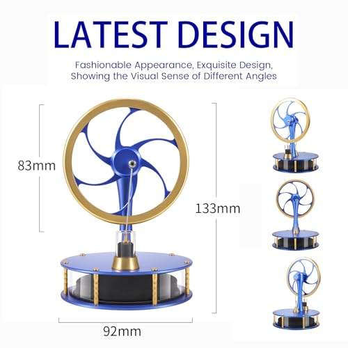 Low Temperature Stirling Engine Kit Steam Heat Educational Model Classroom Teaching Stirling Engine Adult Desktop Educational Toys Brass Aluminum Stirling Engine- HZZ92 PRO Blue - color: Pro Blue