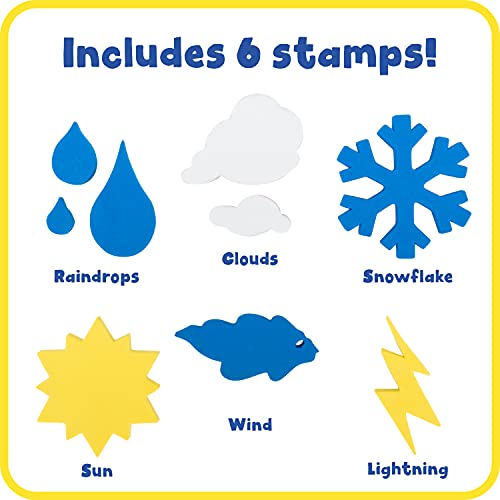 READY 2 LEARN Giant Stampers, Weather Patterns, Set of 6, Stamps for Kids