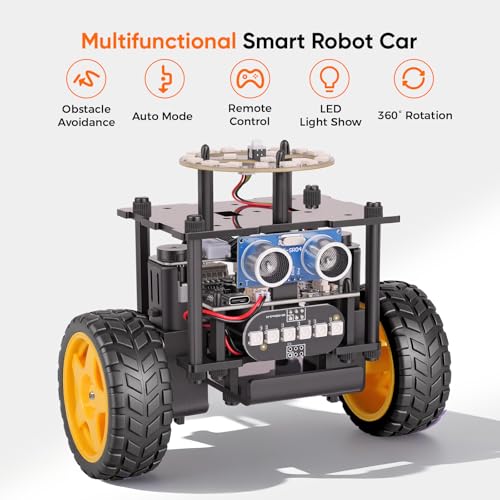 Smart Robot Car Kit, Robotics for Kids Ages 8-12 12-16 - color: Black