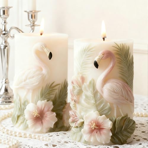 Bird Animal Cylinder Molds Silicone Wave Spiral Candle Mold - Silicone Resin Casting Molds for Candle & Resin & Soap Craft Supplies - color: xre-GJ-146