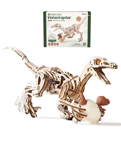 ROKR Walking Dinosaur Toys 3D Wooden Puzzles for Adults, Mechanical Wood Model Kits, Stem Building Project DIY Crafts Kits, Educational Toys Dino Collection Birthday Gifts for Adults & Teens 14+