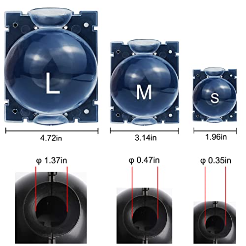 MIIIM 9 PCS Air Layering Propagation Kit, Reusable Half Clear Grafting Ball, Air Layering Pods Clear, Plant Rooting Ball for Fast Propagation (S+M+L) - size: S+M+L