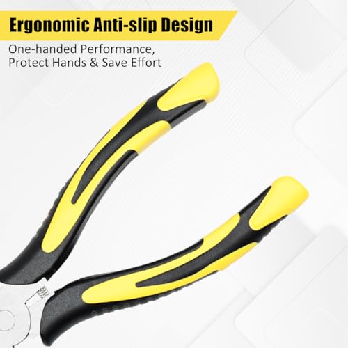 Long Needle Nose Pliers-6’’Soft Grip with Wire Cutter for Home,1pcs - size: One-6in