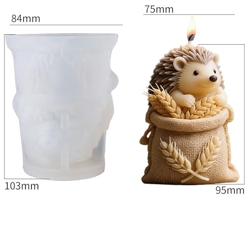 Cute Animal Cylinder Molds Silicone Wave Spiral Candle Mold - Silicone Resin Casting Molds for Candle & Resin & Soap Craft Supplies - color: xre-GJ-197