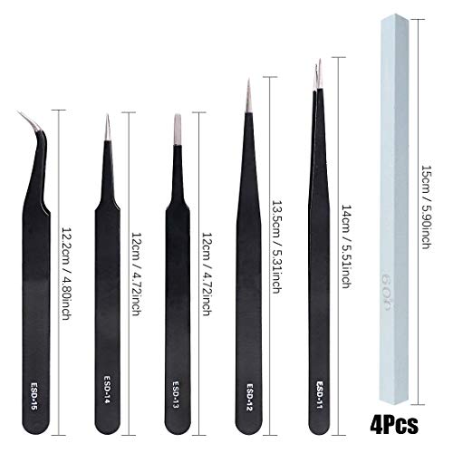 Keadic 55Pcs Professional Modeler Basic Tools Craft Set Hobby Building Tools Kit Gunpla Tools Model Kit Modeler Basic Tools Set for Car Model Building Repairing and Fixing